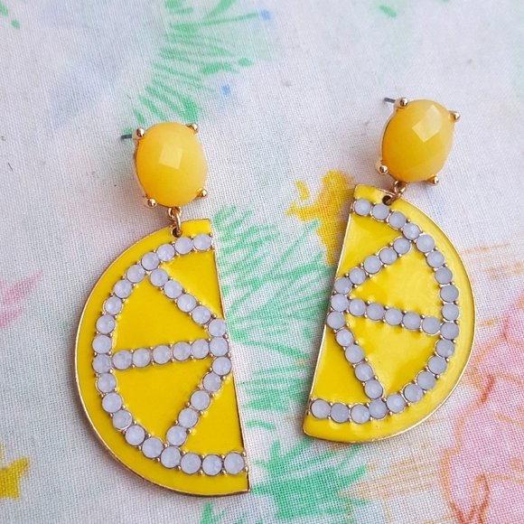 free press Jewelry - 🌙 Free Press 🍋Lemon Drop Dangle Slice Earrings